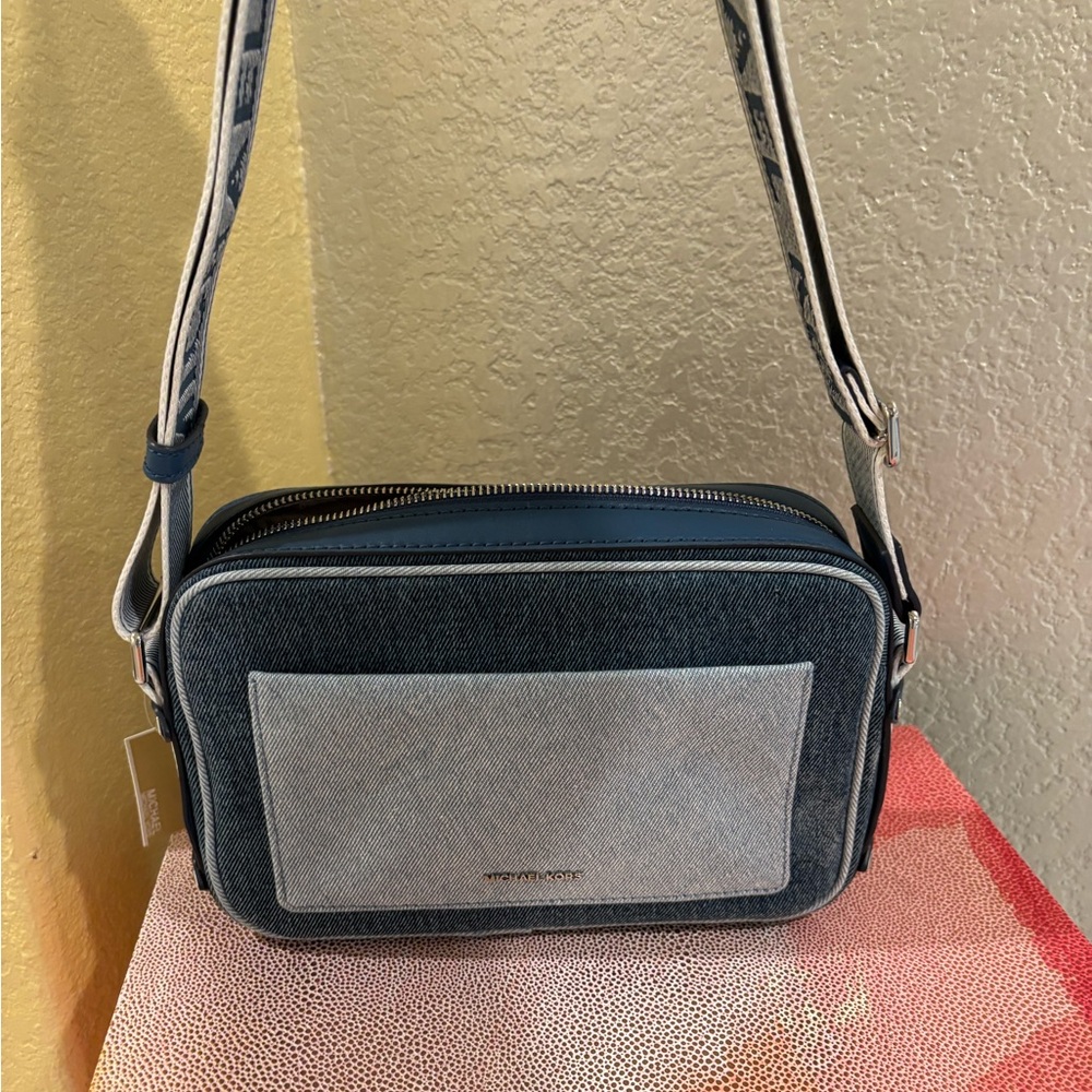 Michael Kors Blue Leather Bag